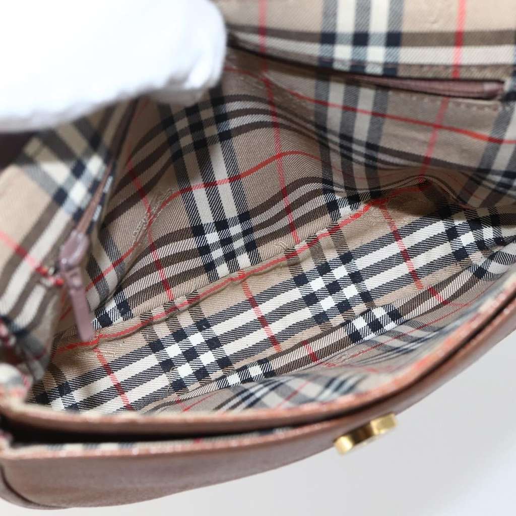 Burberry Vintage Shoulder Bag Brown Leather Good condition - Box View