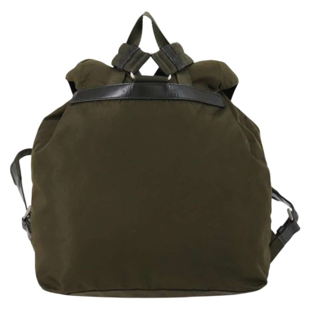 Prada Double Front Pocket Backpack Khaki Good condition - Back View