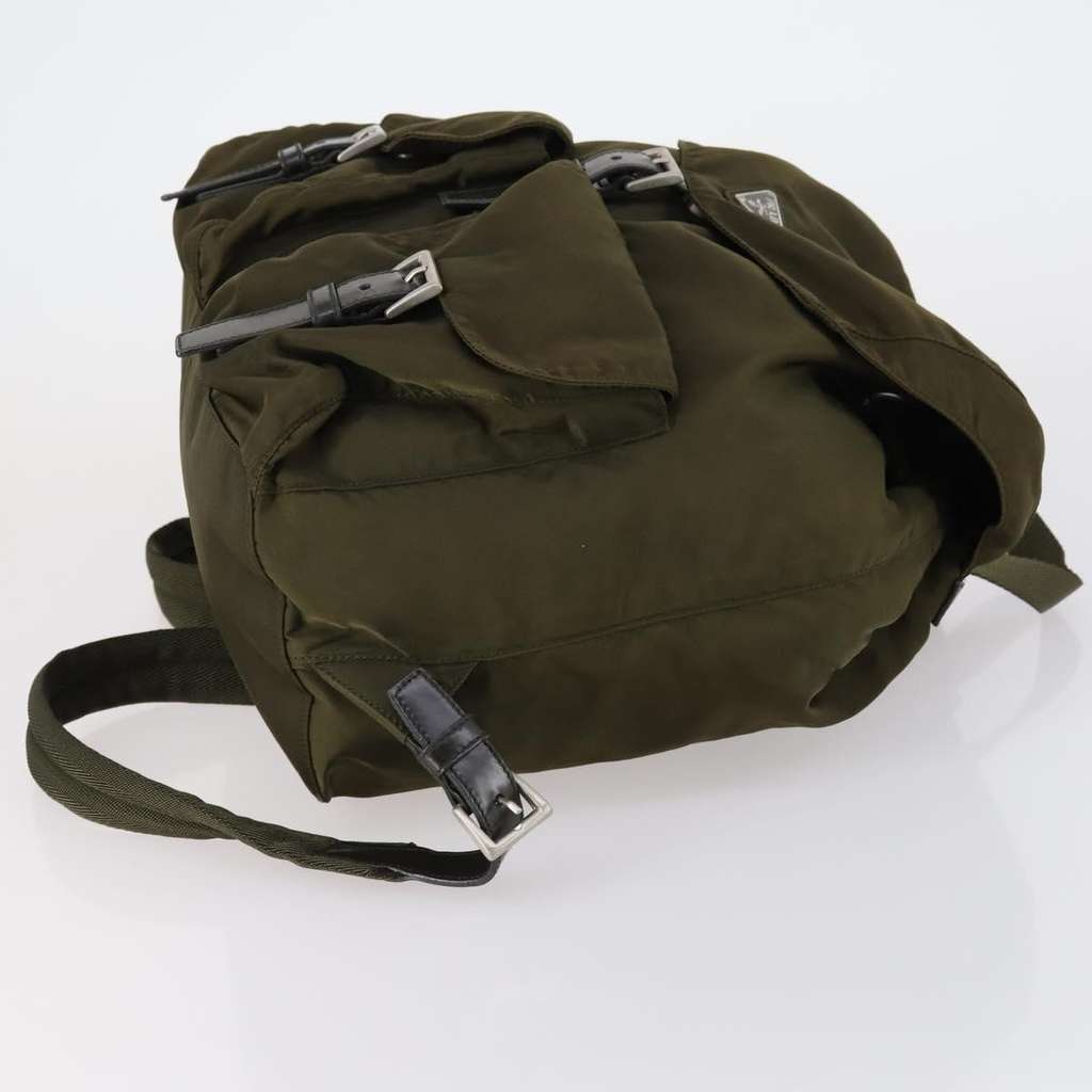 Prada Double Front Pocket Backpack Khaki Good condition - Inside View