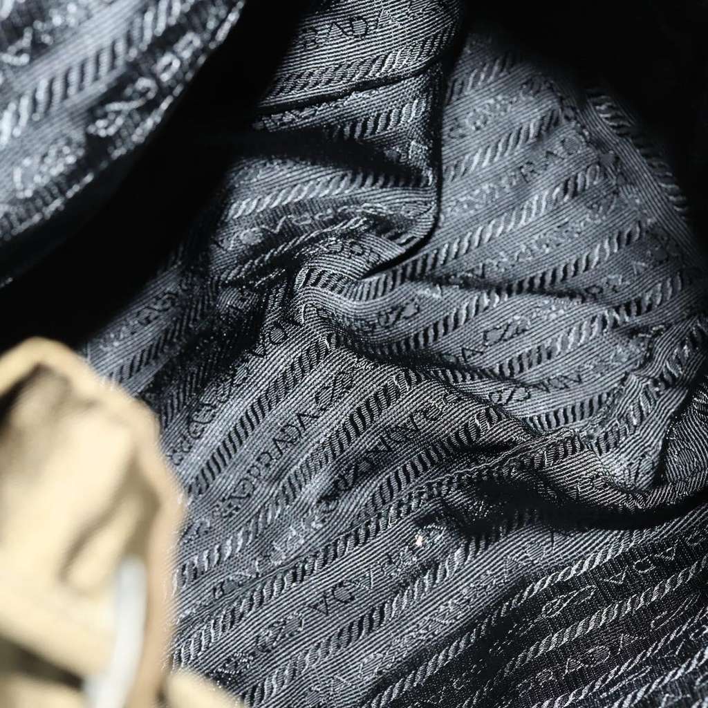 Prada Double Front Pocket Backpack Khaki Good condition - Box View