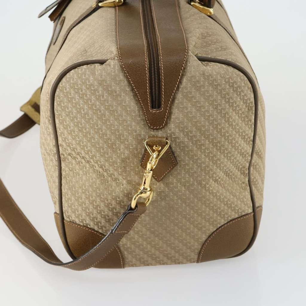 Gucci Vintage Boston Bag Beige Canvas Good condition - Model View