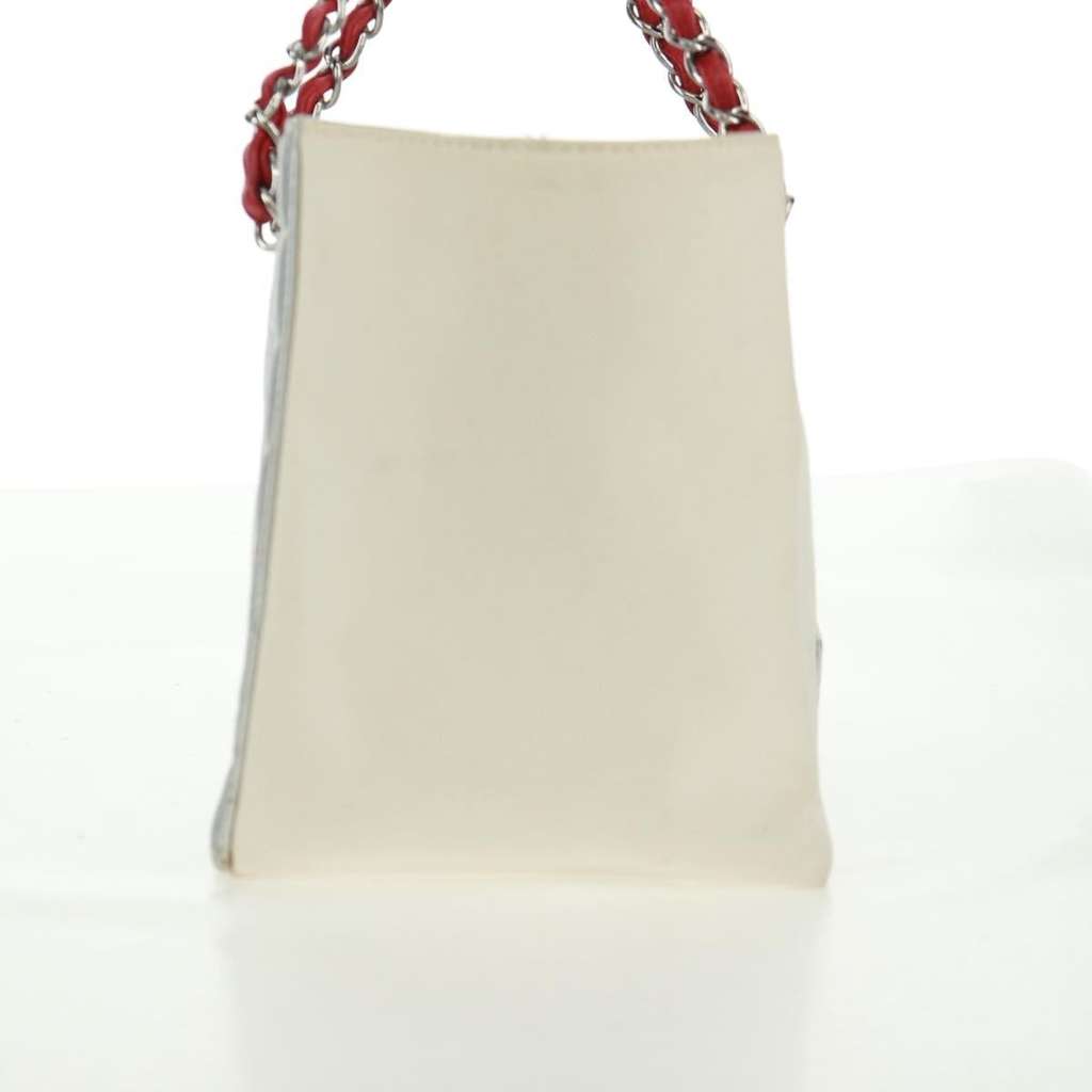 Chanel No.5 Tote White Canvas Fair condition - Inside View