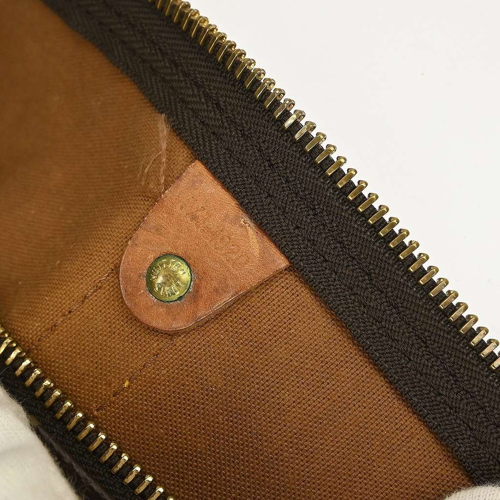 Louis Vuitton Keepall Bandouliere Bag Brown Canvas Fair condition - Box View