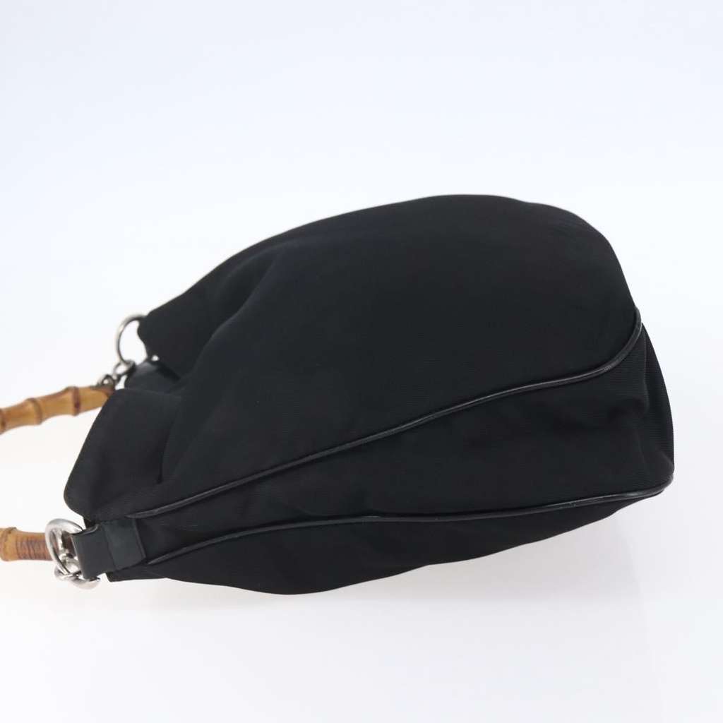 Gucci Vintage Bamboo Handle Open Hobo Black Good condition - Inside View