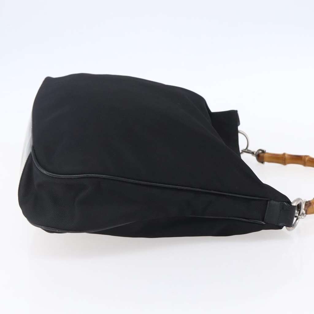 Gucci Vintage Bamboo Handle Open Hobo Black Good condition - Model View