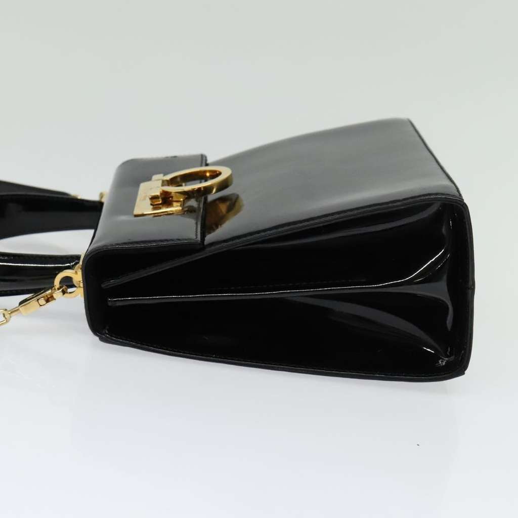 Salvatore Ferragamo Gancini Convertible Top Handle Bag Black Good condition - Inside View