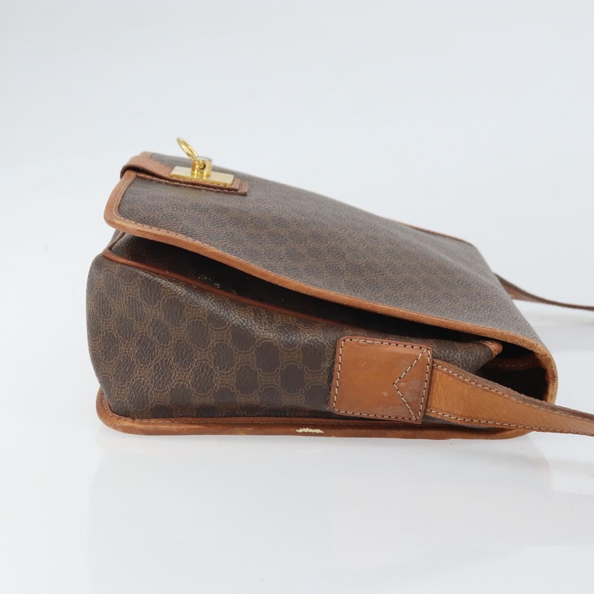 Celine Vintage Macadam Shoulder Bag Brown Canvas Good condition - Inside View