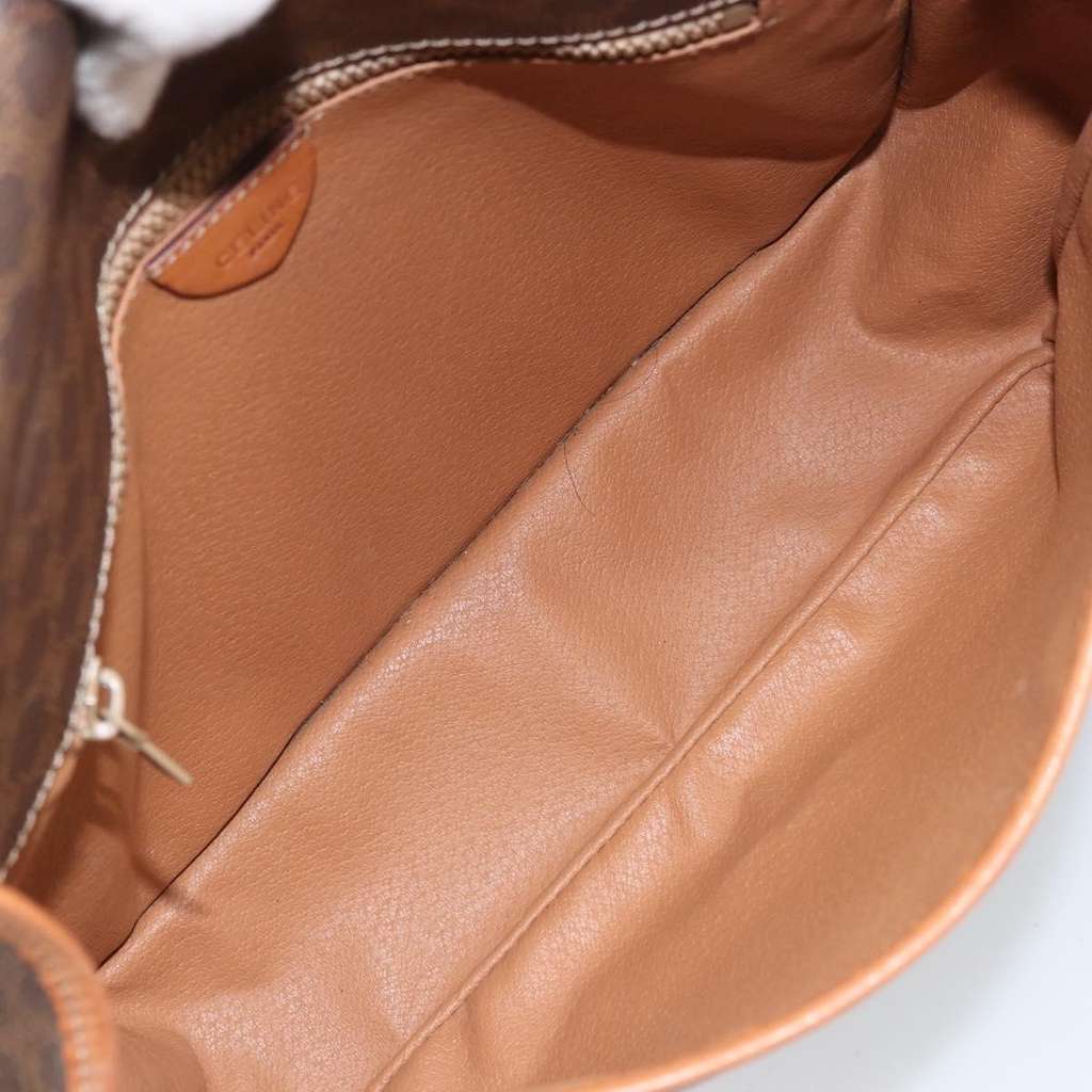 Celine Vintage Macadam Shoulder Bag Brown Canvas Good condition - Box View