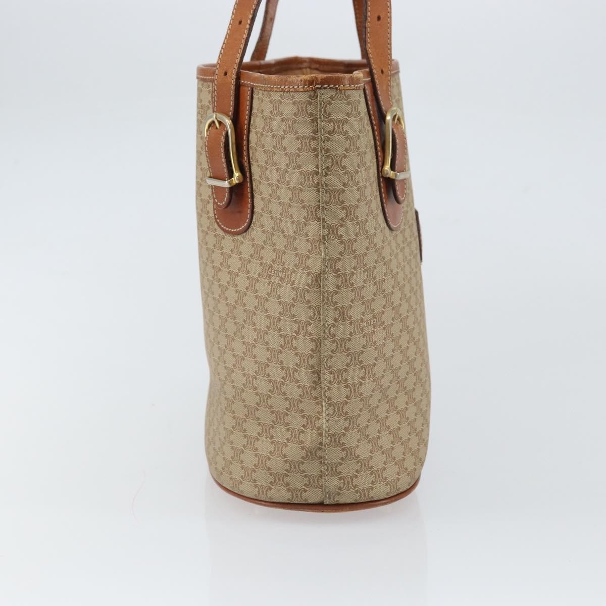 Celine Vintage Macadam Handbag Beige Canvas Good condition - Inside View