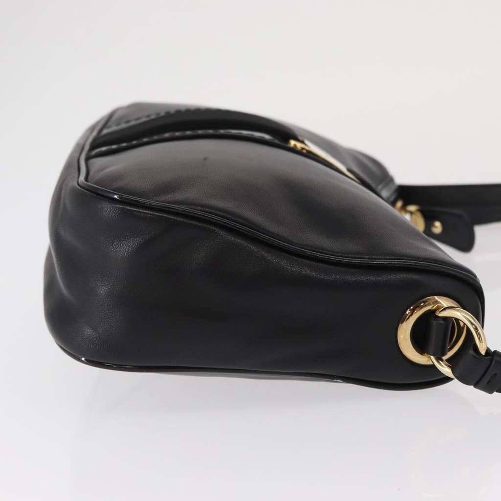 Salvatore Ferragamo Vala Shoulder Bag Black Leather Good condition - Inside View
