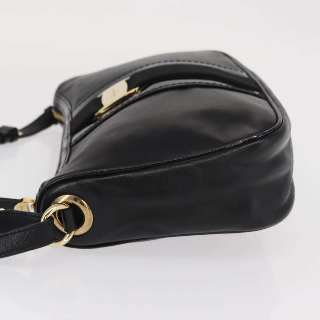 Salvatore Ferragamo Vala Shoulder Bag Black Leather Good condition - Model View