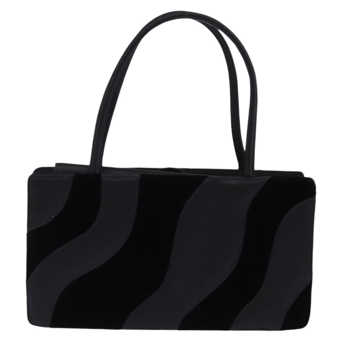 Bottega Veneta Vintage handbag Black Velvet Good condition - Back View