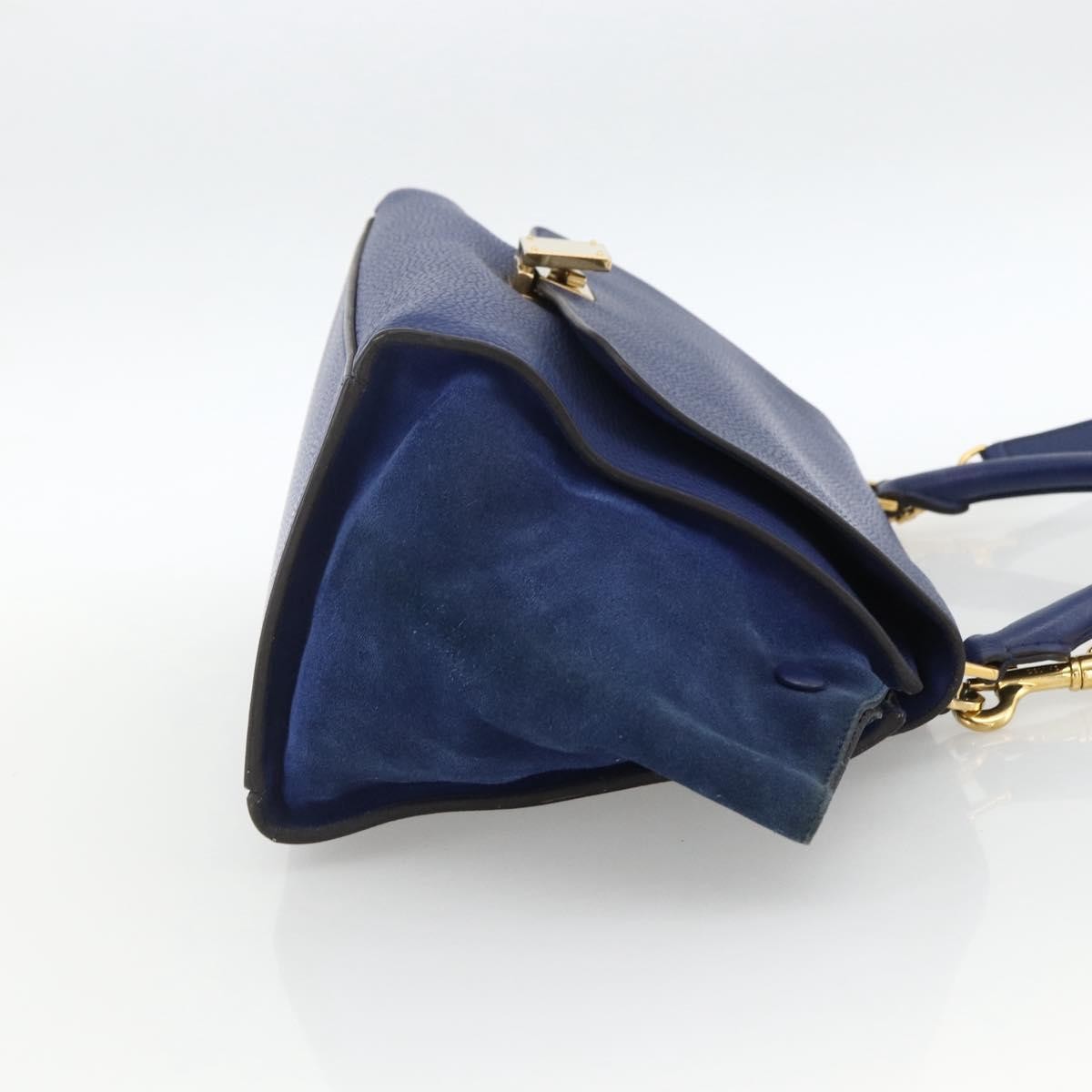 Celine Trapeze Bag Blue Suede Fair condition - Model View