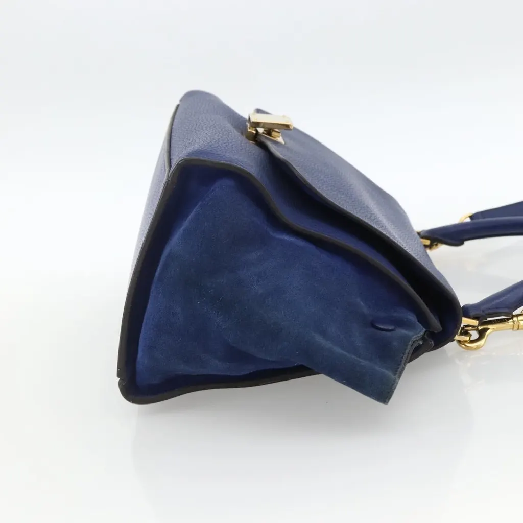 Celine Trapeze Bag Blue Suede Fair - Model View