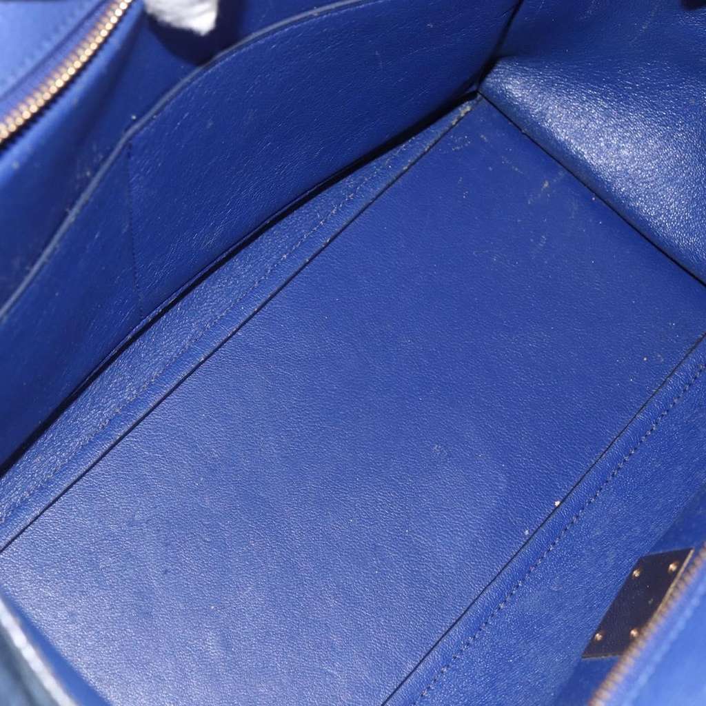 Celine Trapeze Bag Blue Suede Fair condition - Box View