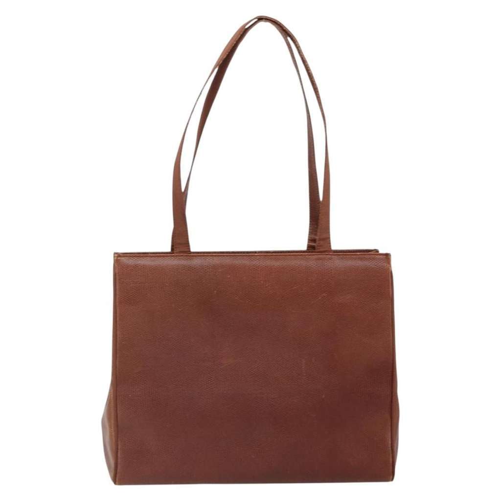 Salvatore Ferragamo Vala tote Brown Leather Fair condition - Back View