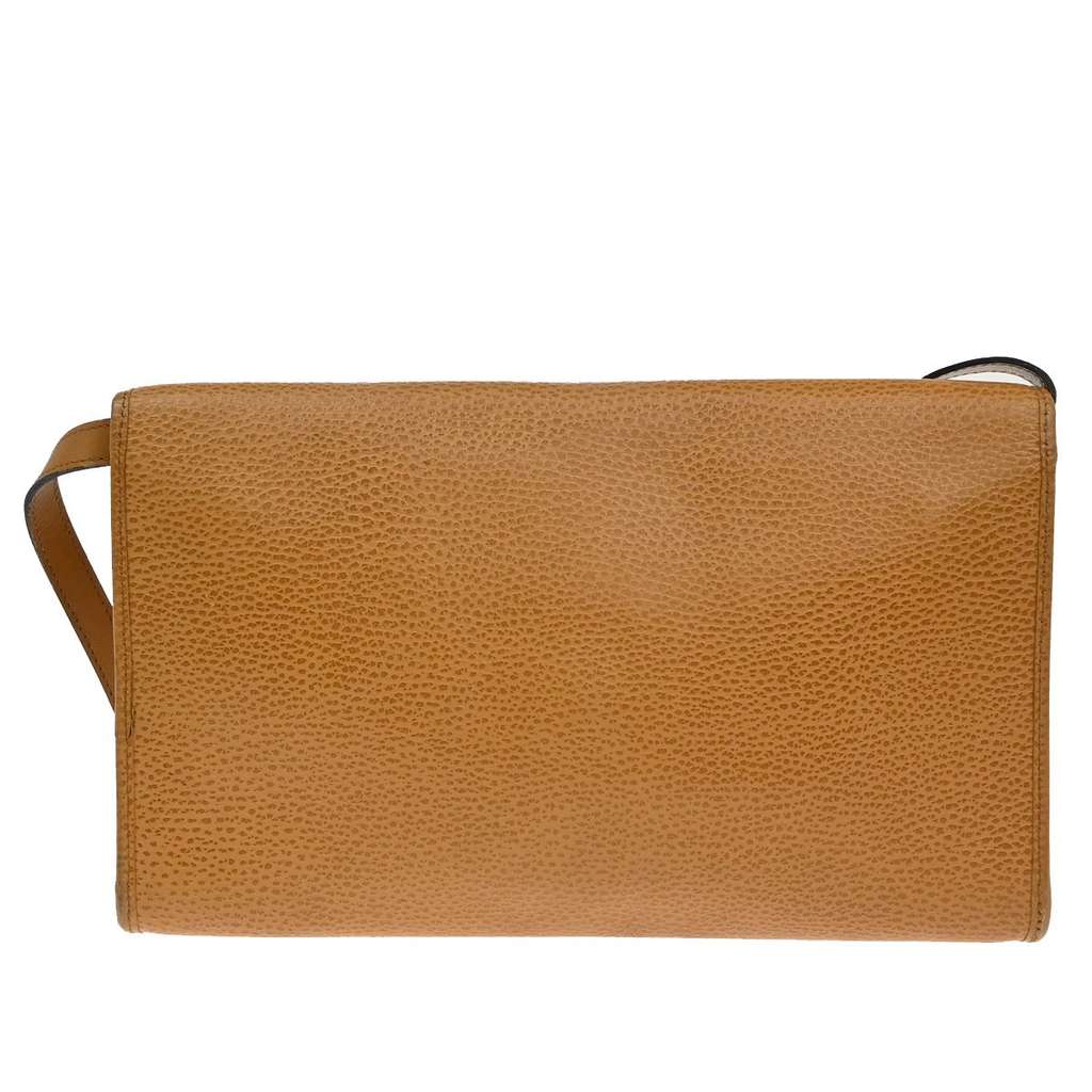 Christian Dior Vintage CD Logo Shoulder Bag Brown Leather Good condition - Back View