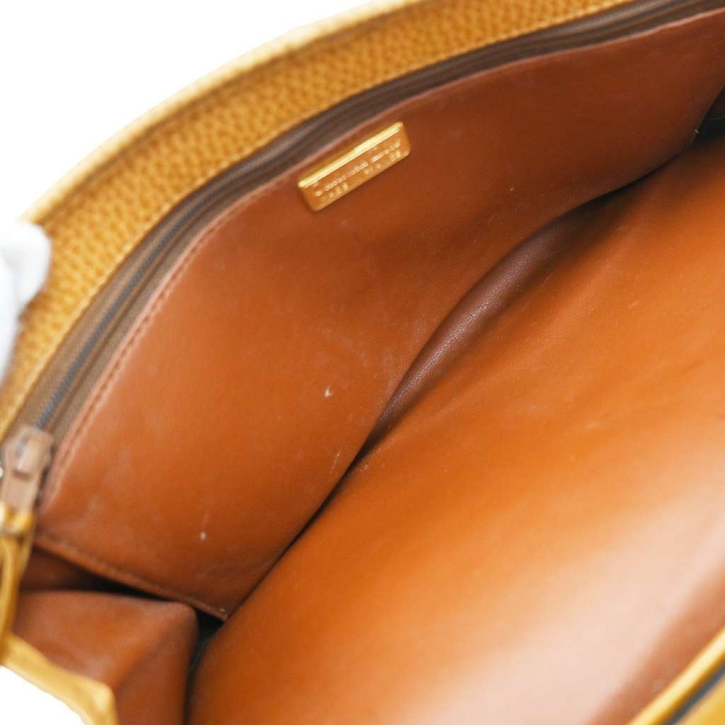 Christian Dior Vintage CD Logo Shoulder Bag Brown Leather Good condition - Box View