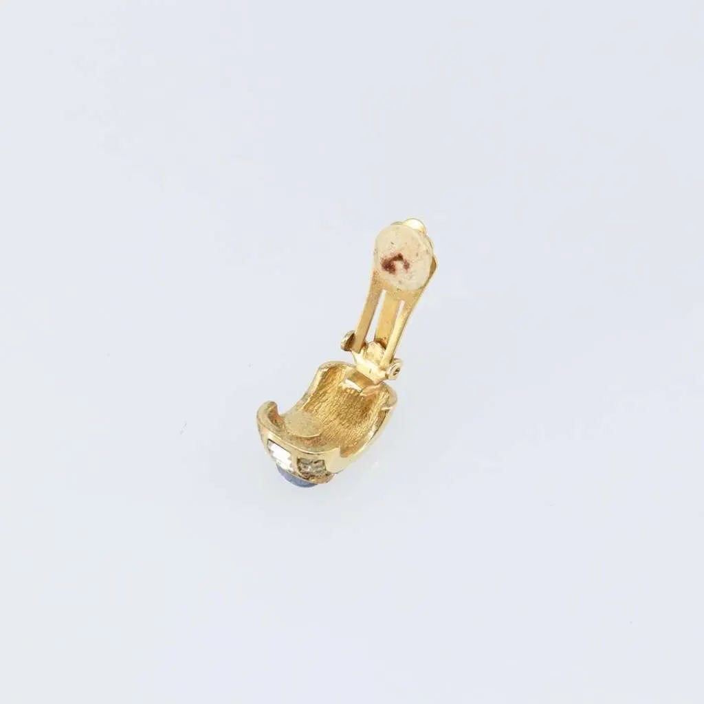Dior Vintage clip-on earrings Gold Metal Good - Model View