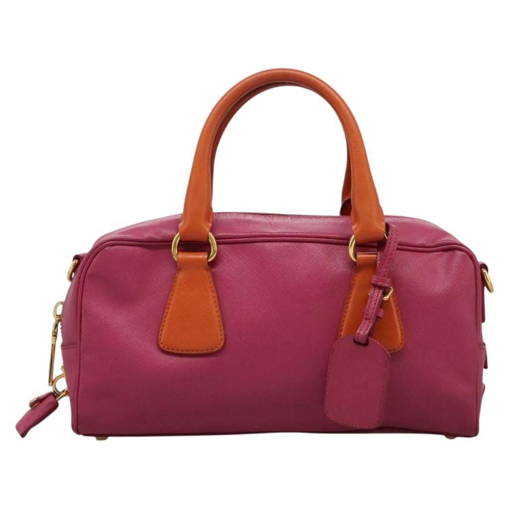 Prada Vintage Bauletto Bag Pink Leather Good condition - Back View