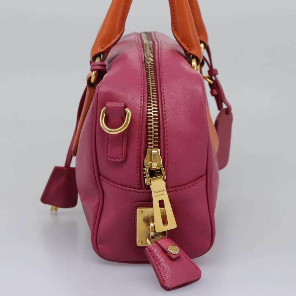 Prada Vintage Bauletto Bag Pink Leather Good condition - Inside View