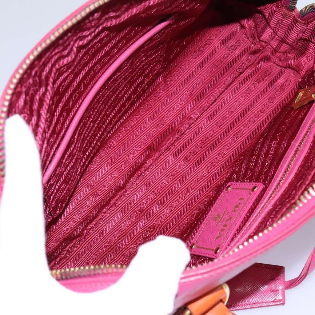 Prada Vintage Bauletto Bag Pink Leather Good condition - Box View