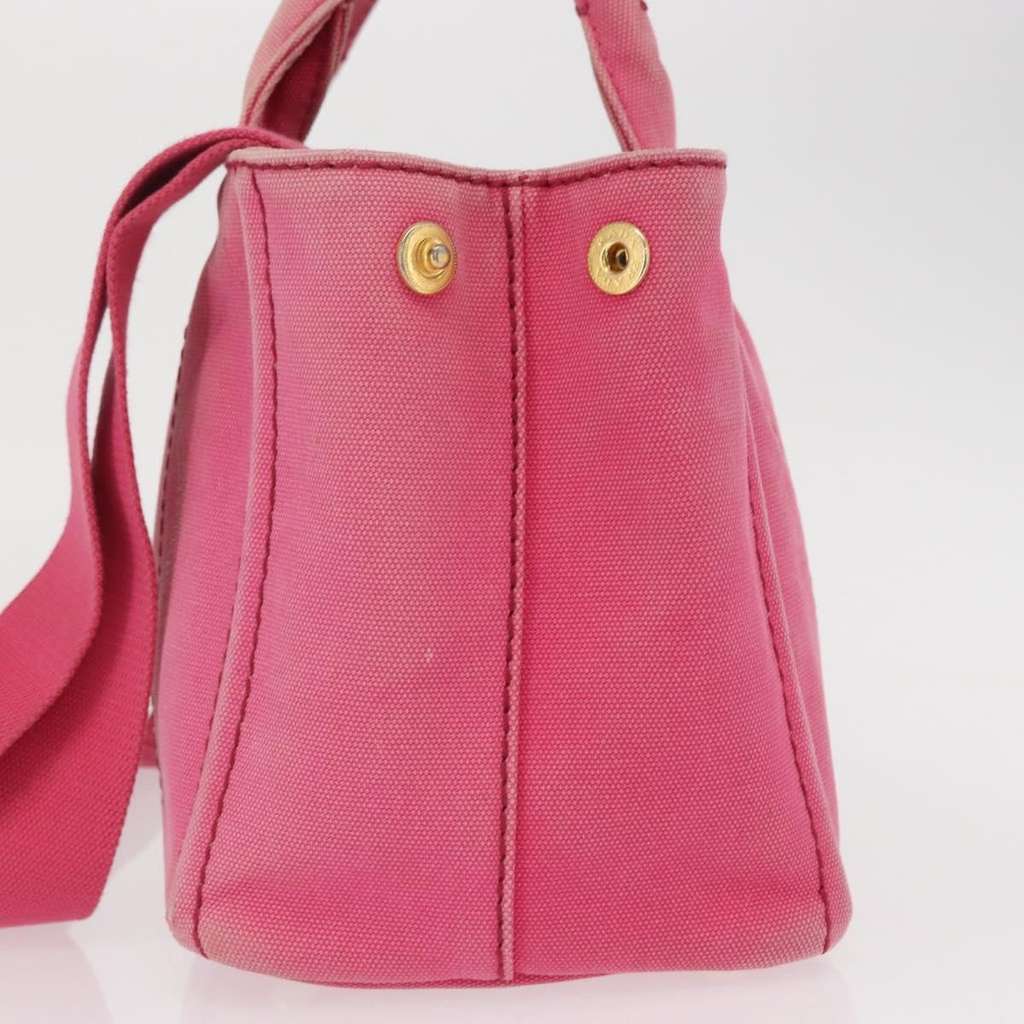 Prada Canapa Convertible Tote Pink Canvas Fair condition - Inside View