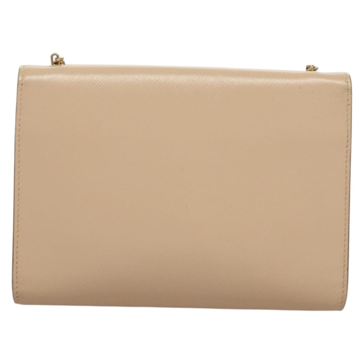 Salvatore Ferragamo Ginny Crossbody Bag Beige Leather Good condition - Back View