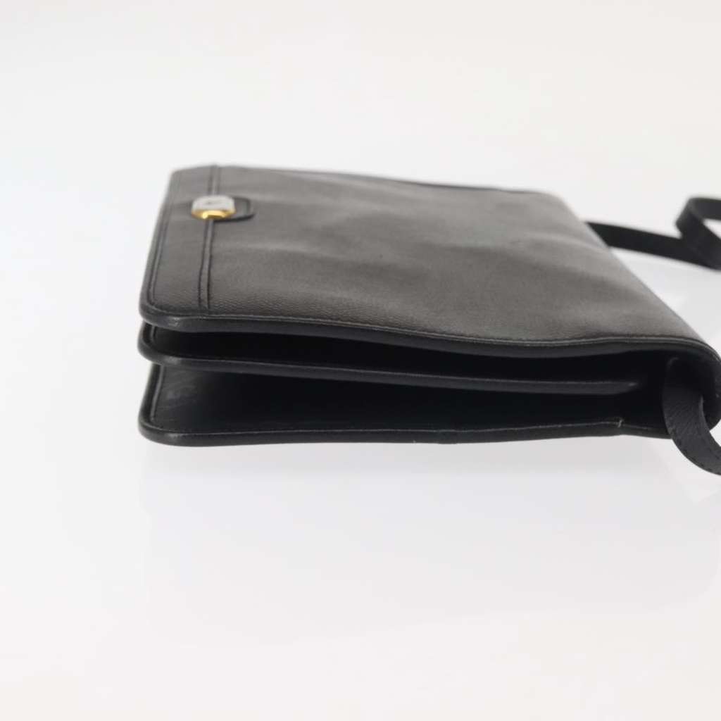 Christian Dior Vintage Full Flap Bag Black Leather Good condition - Inside View