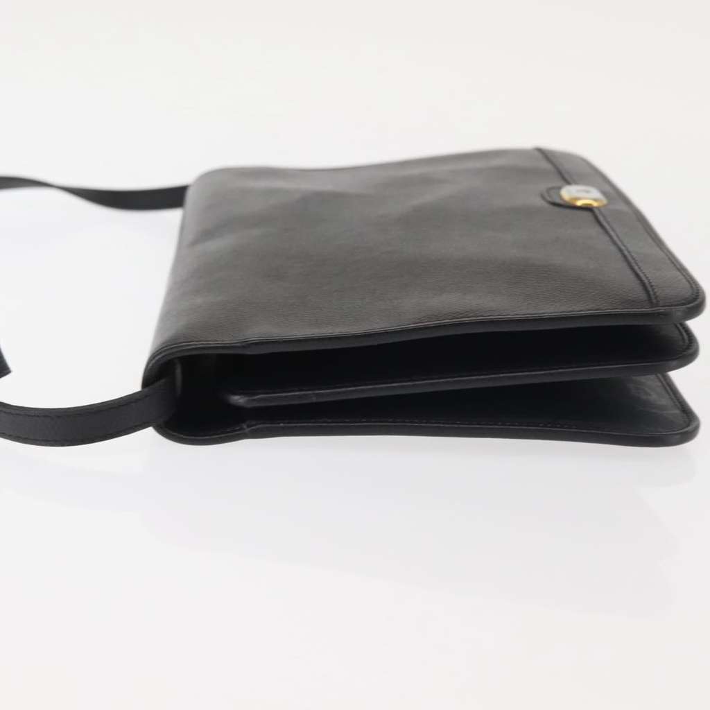 Christian Dior Vintage Full Flap Bag Black Leather Good condition - Model View