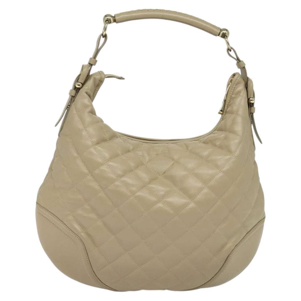 Burberry Hoxton Hobo Beige Leather Good condition - Back View