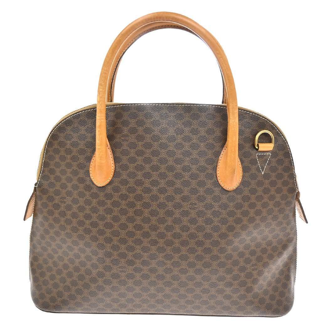 Celine Macadam Handbag Brown Fair condition - Back View