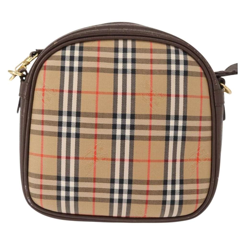 Burberry Nova check Shoulder bag Beige Canvas Good condition - Back View
