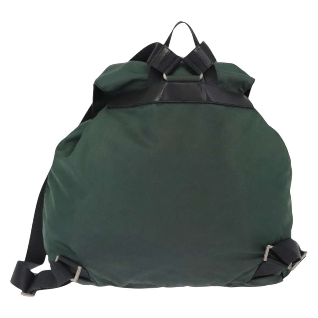 Prada Double Front Pocket Backpack Green Good condition - Back View