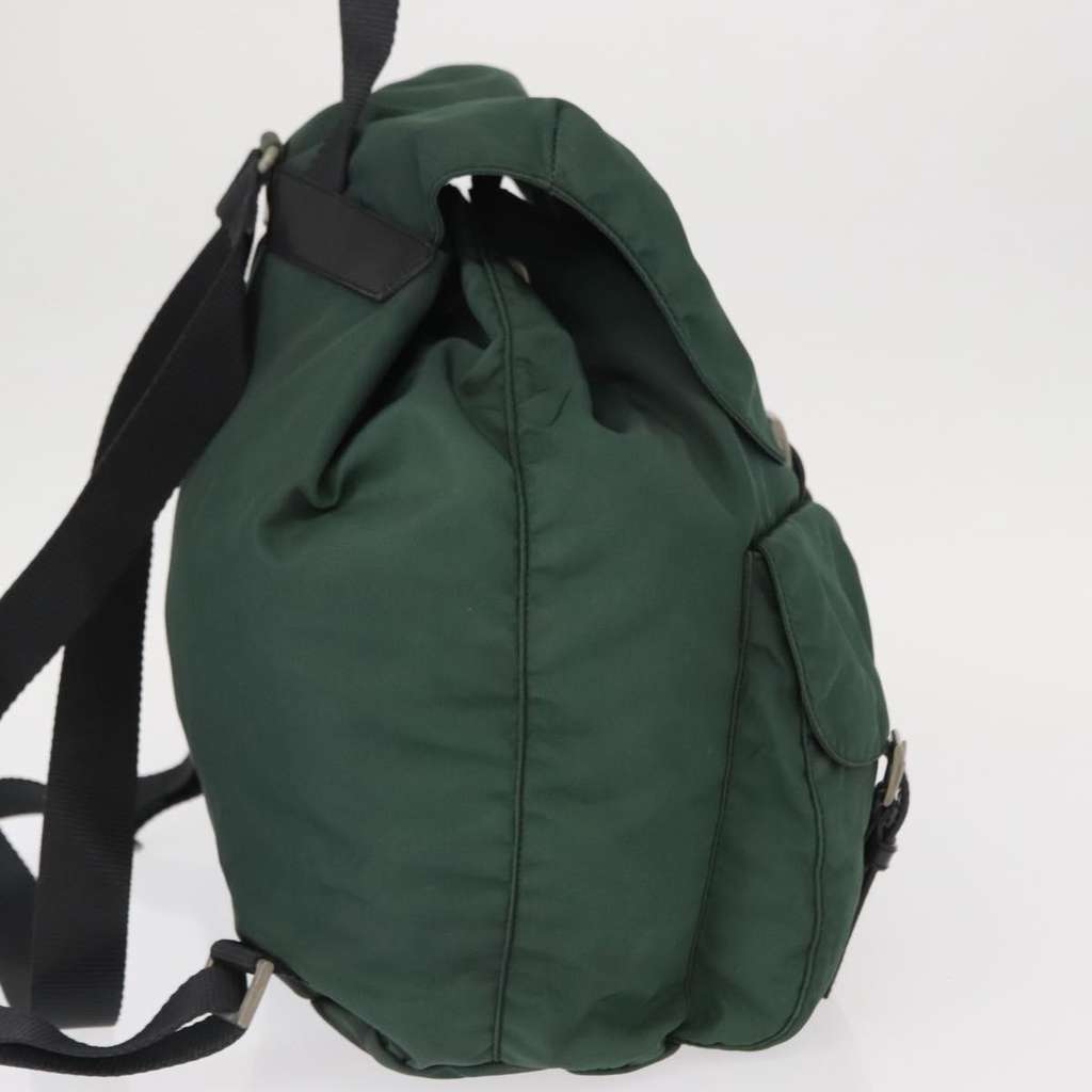 Prada Double Front Pocket Backpack Green Good condition - Model View