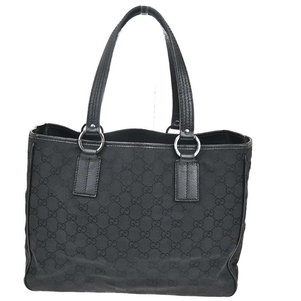 Gucci Vintage Open Tote Black Canvas Good condition - Back View