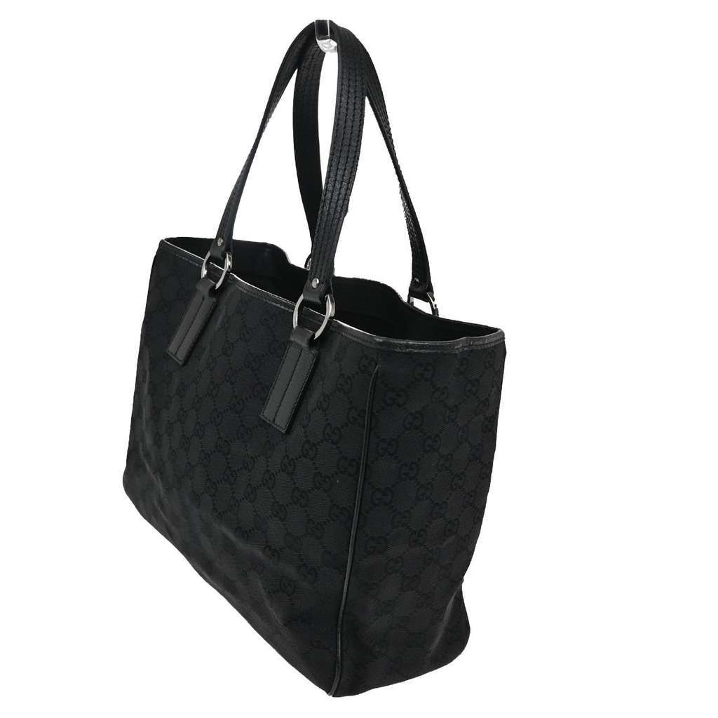 Gucci Vintage Open Tote Black Canvas Good condition - Model View