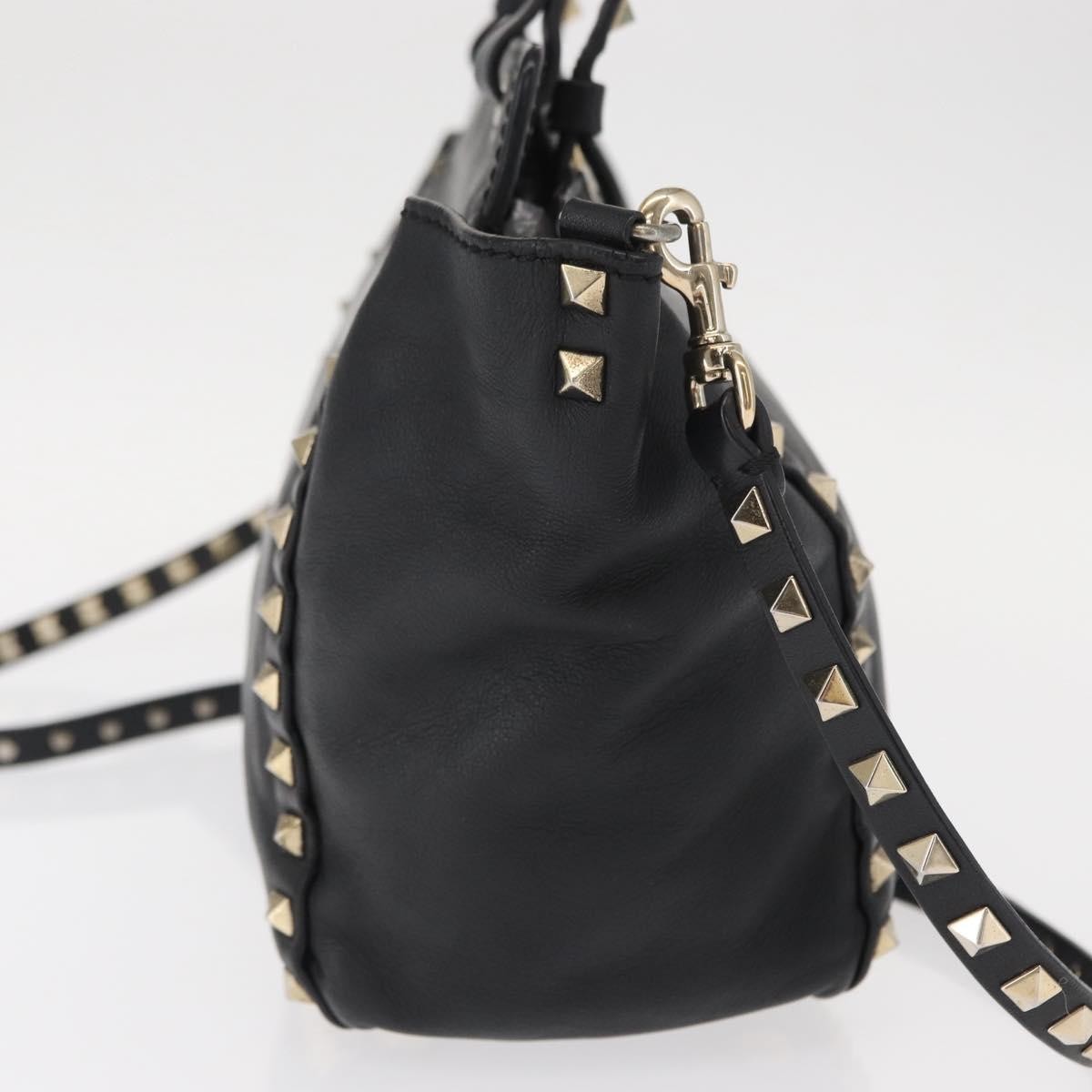 Valentino Garavani Rockstud Tote Black Leather Good condition - Model View