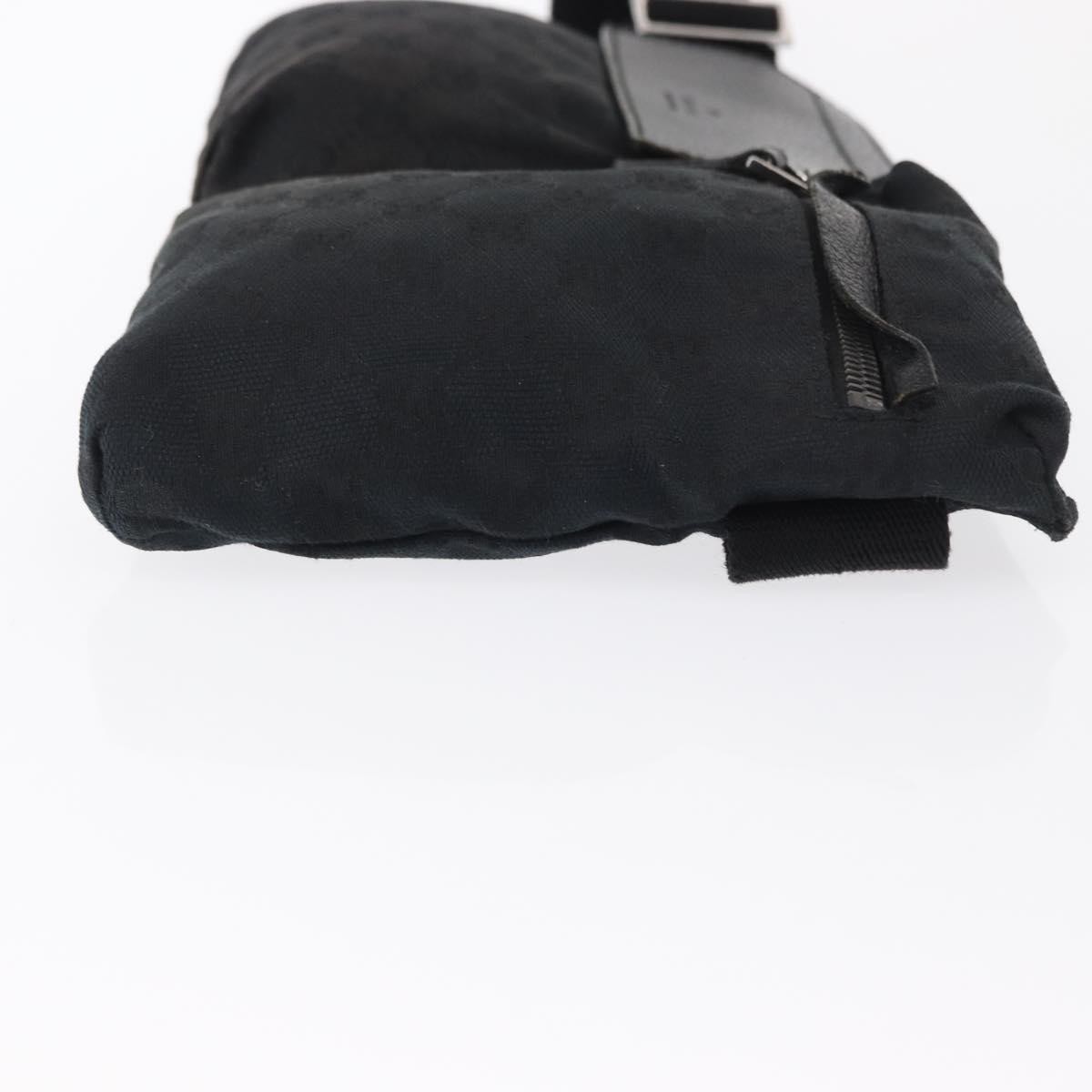 Gucci Vintage Double Belt Bag Black Canvas Good condition - Inside View