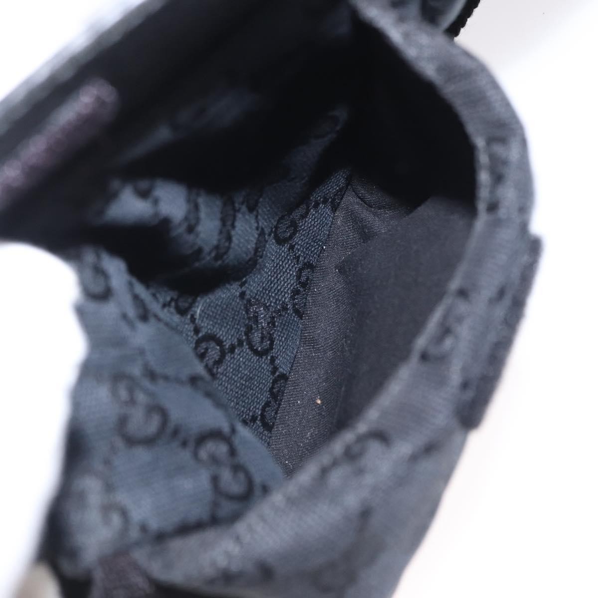 Gucci Vintage Double Belt Bag Black Canvas Good condition - Box View