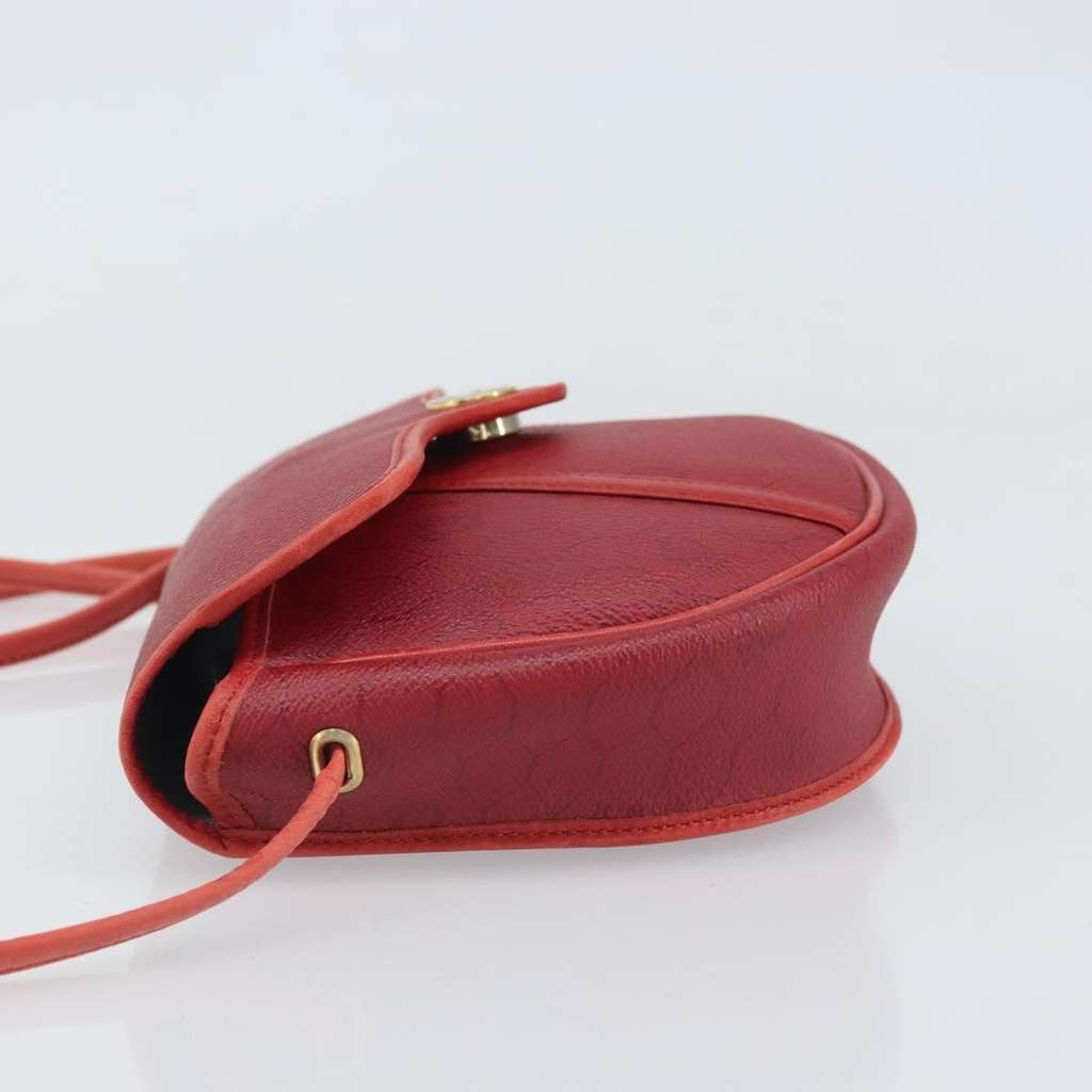 Christian Dior Vintage Honeycomb Flap Crossbody Bag Red Good condition - Model View
