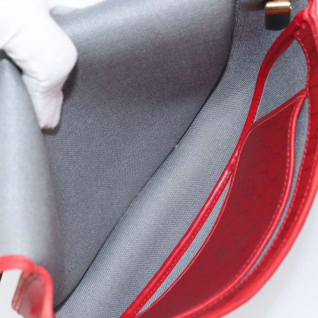 Christian Dior Vintage Honeycomb Flap Crossbody Bag Red Good condition - Box View