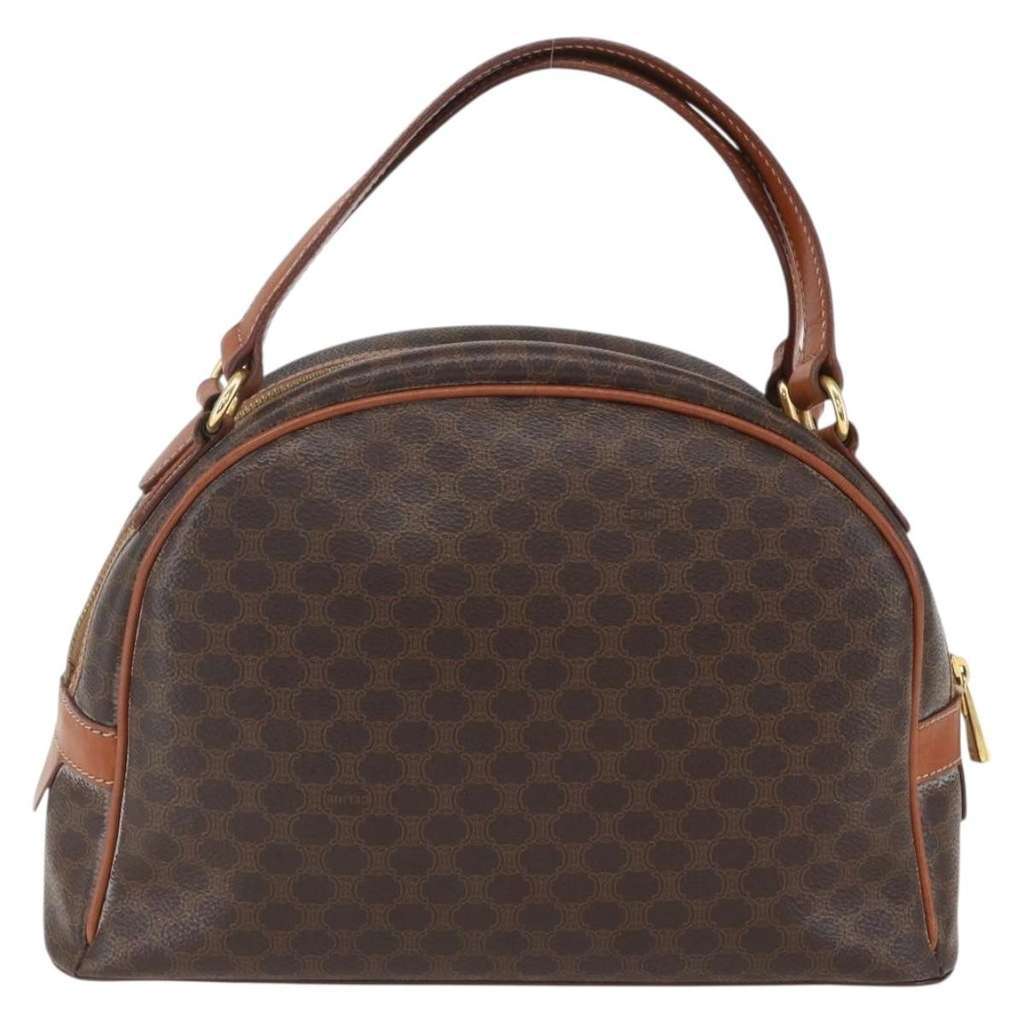 Celine Vintage Macadam Handbag Brown Canvas Good condition - Back View