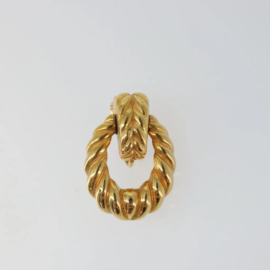 Dior Vintage clip-on earrings Gold Good - Back View