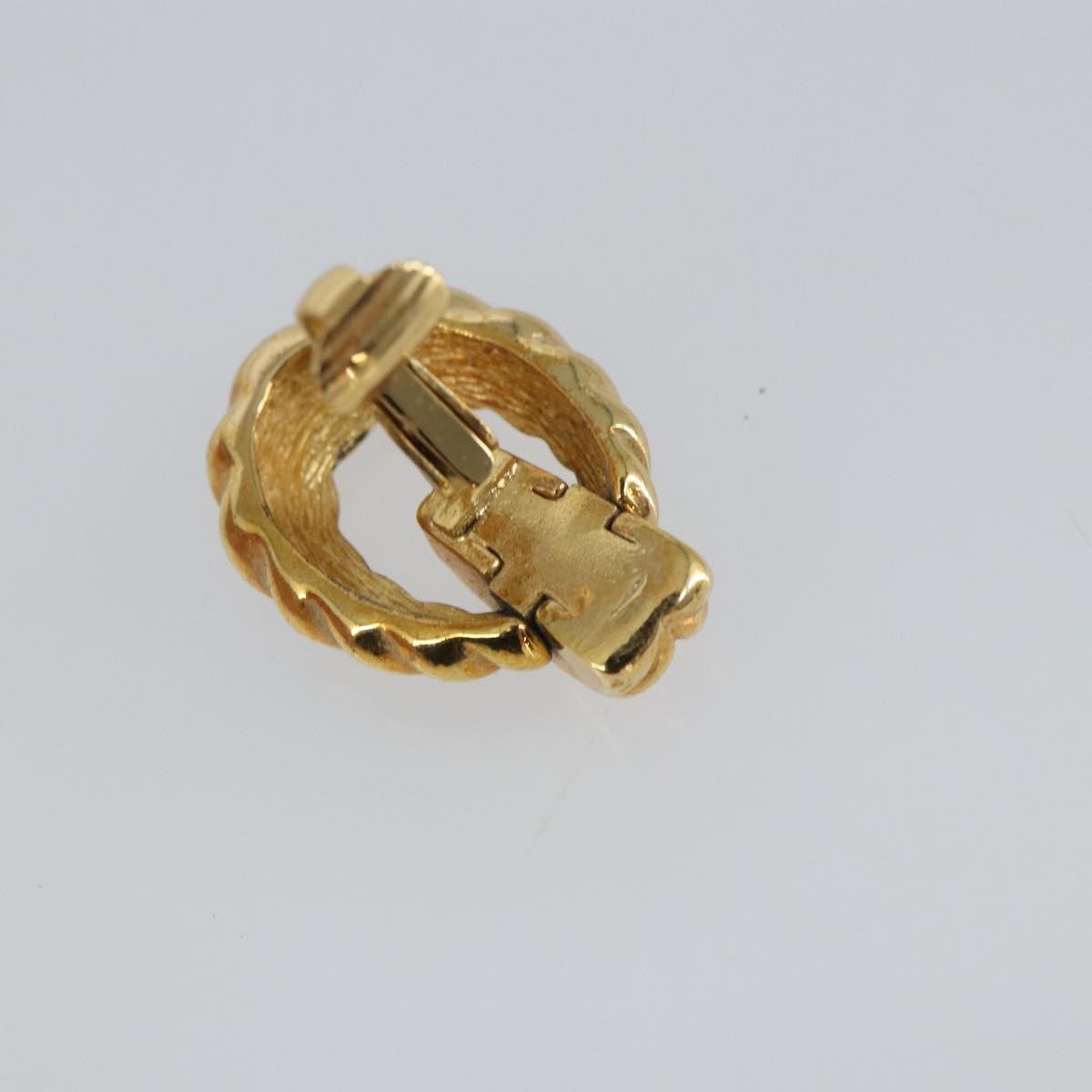 Christian Dior Vintage clip-on earrings Gold Good condition - Box View