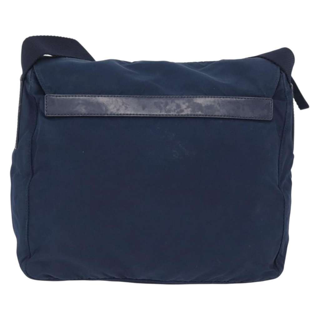 Prada Buckle Messenger Bag Blue Fair condition - Back View