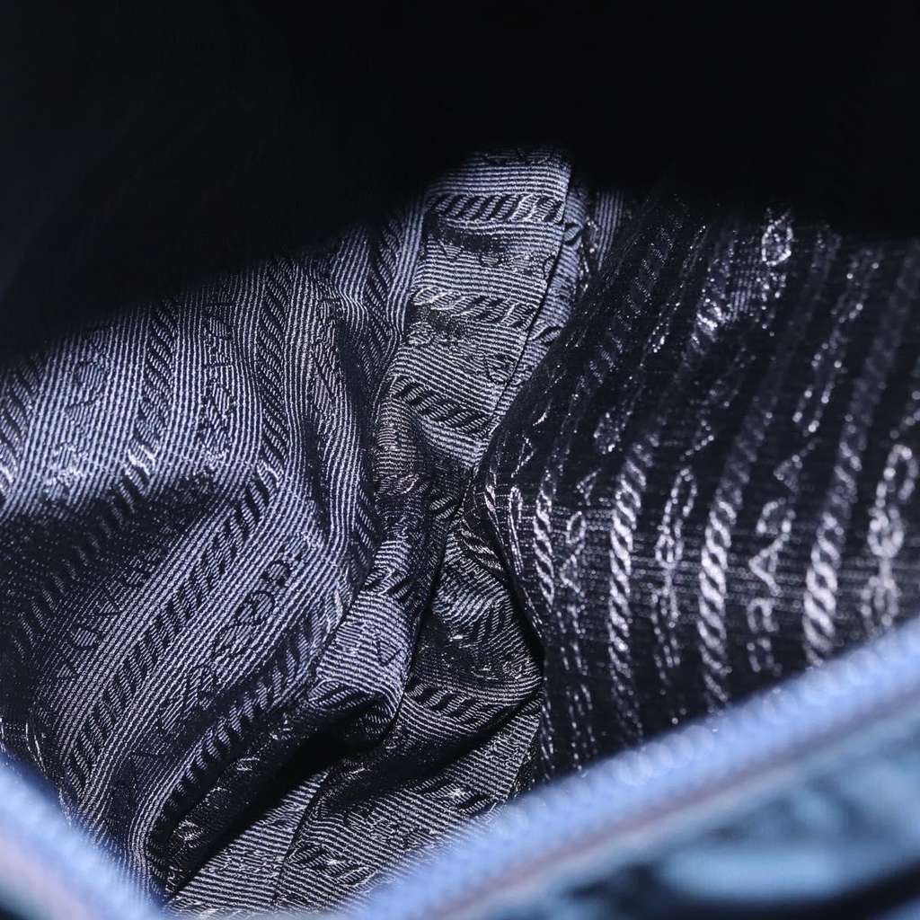 Prada Buckle Messenger Bag Blue Fair condition - Box View