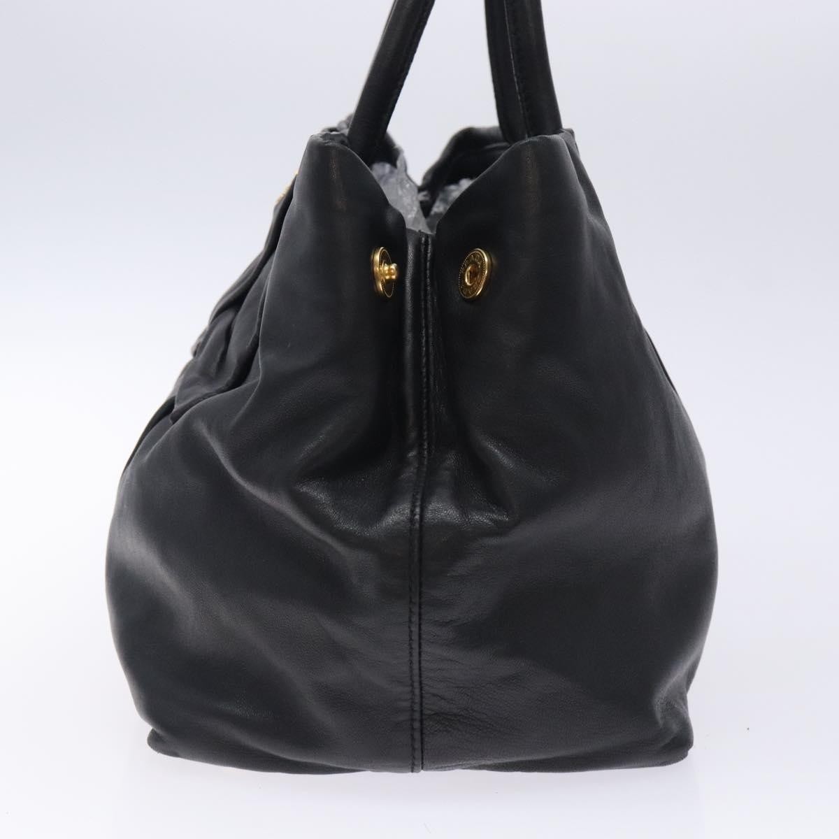 Prada Bow Tote Black Leather Good condition - Model View