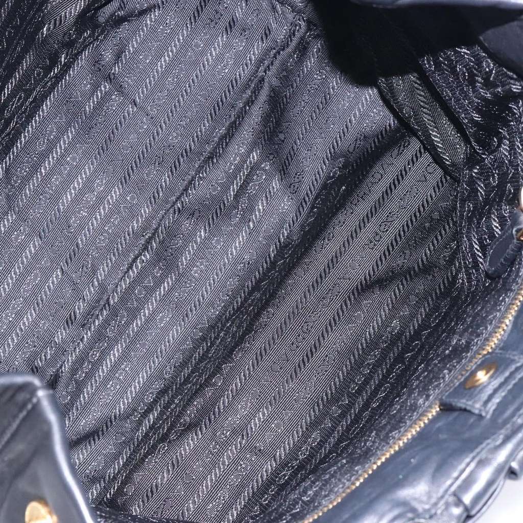 Prada Bow Tote Black Leather Good condition - Box View