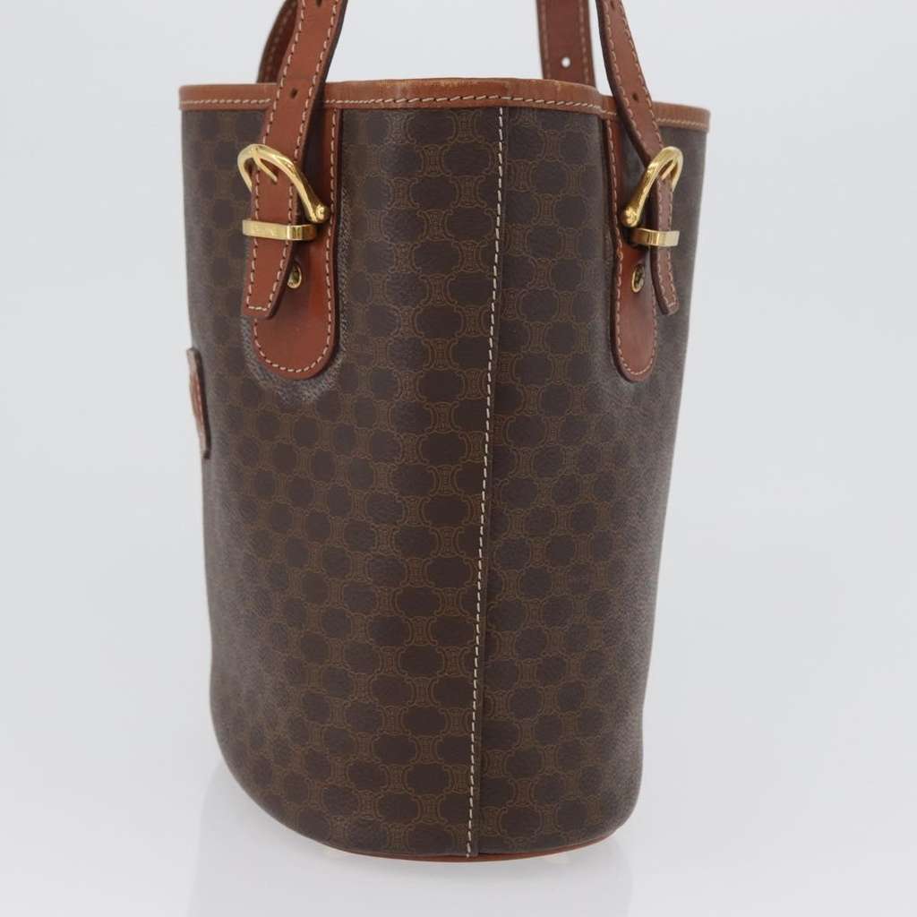 Celine Vintage Macadam Tote bag Brown Canvas Good condition - Inside View